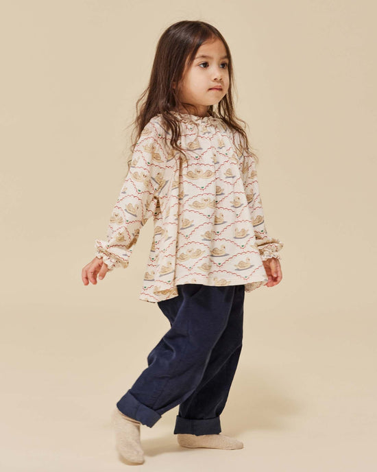 Little konges sløjd KIDS chleo blouse in swan