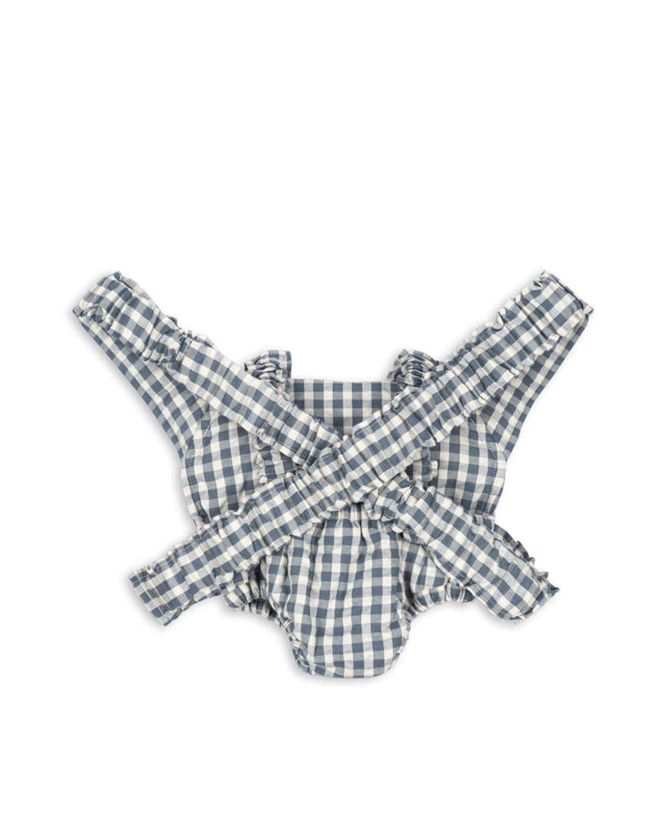 Little konges sløjd play doll carrier in blue check