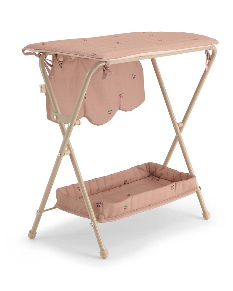 Little konges sløjd play doll changing table in cherry blush