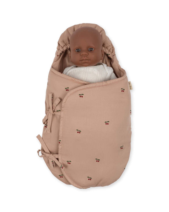 Little konges sløjd play doll sleeping bag in cherry blush