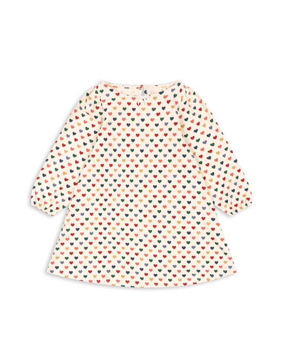 Little konges sløjd kids drey dress in coeur coloré