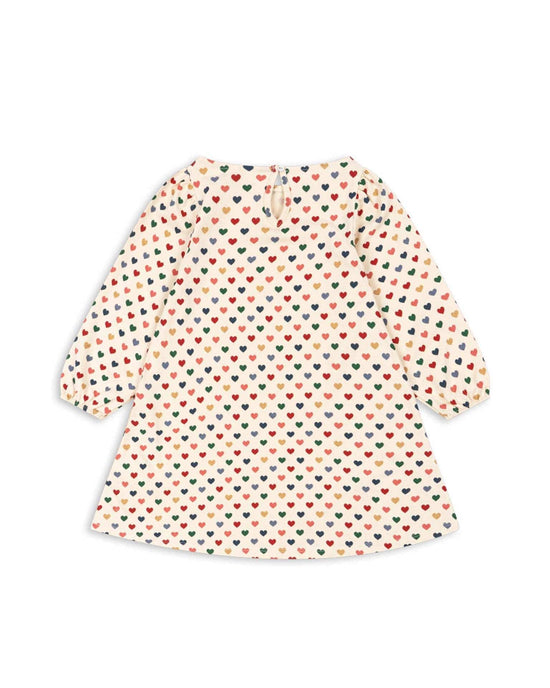 Little konges sløjd kids drey dress in coeur coloré