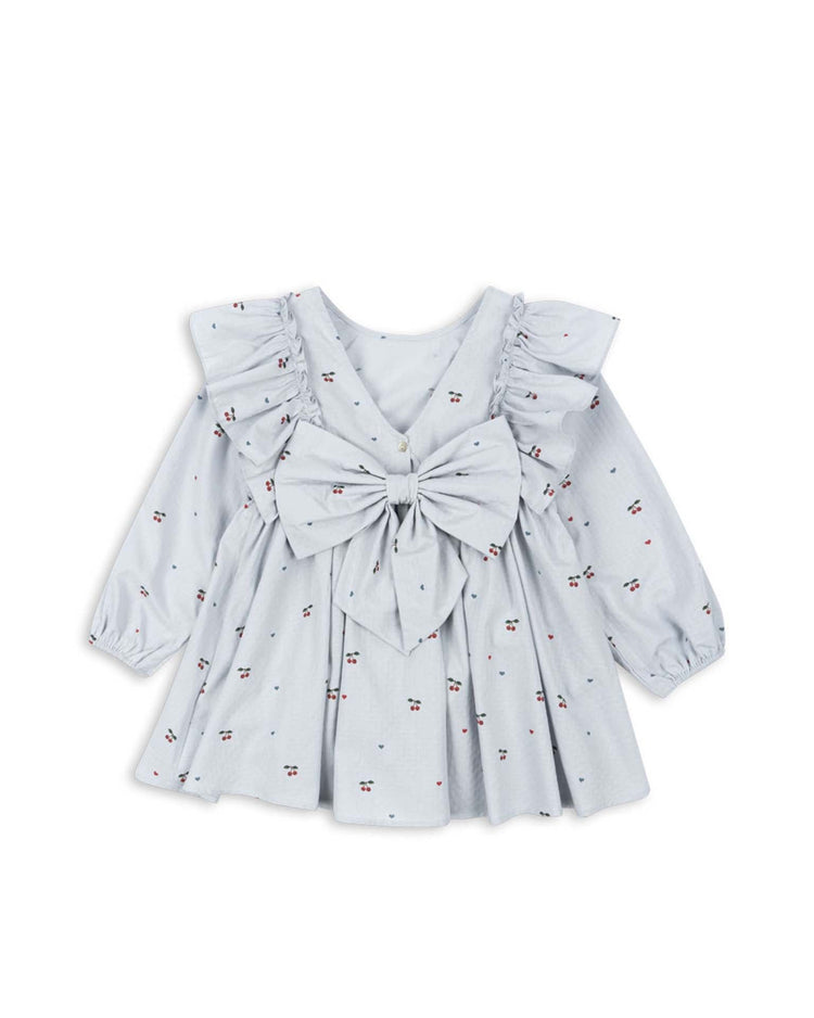 Little konges sløjd kids evia long sleeve bow dress