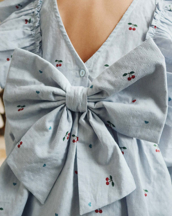 Little konges sløjd kids evia long sleeve bow dress