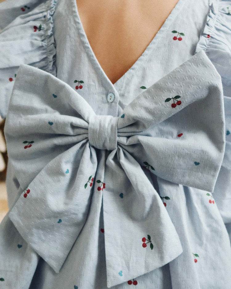 Little konges sløjd kids evia long sleeve bow dress