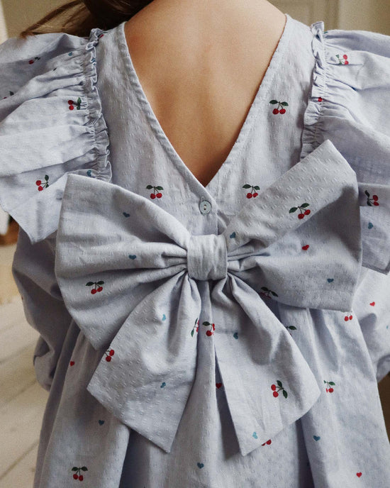 Little konges sløjd kids evia long sleeve bow dress