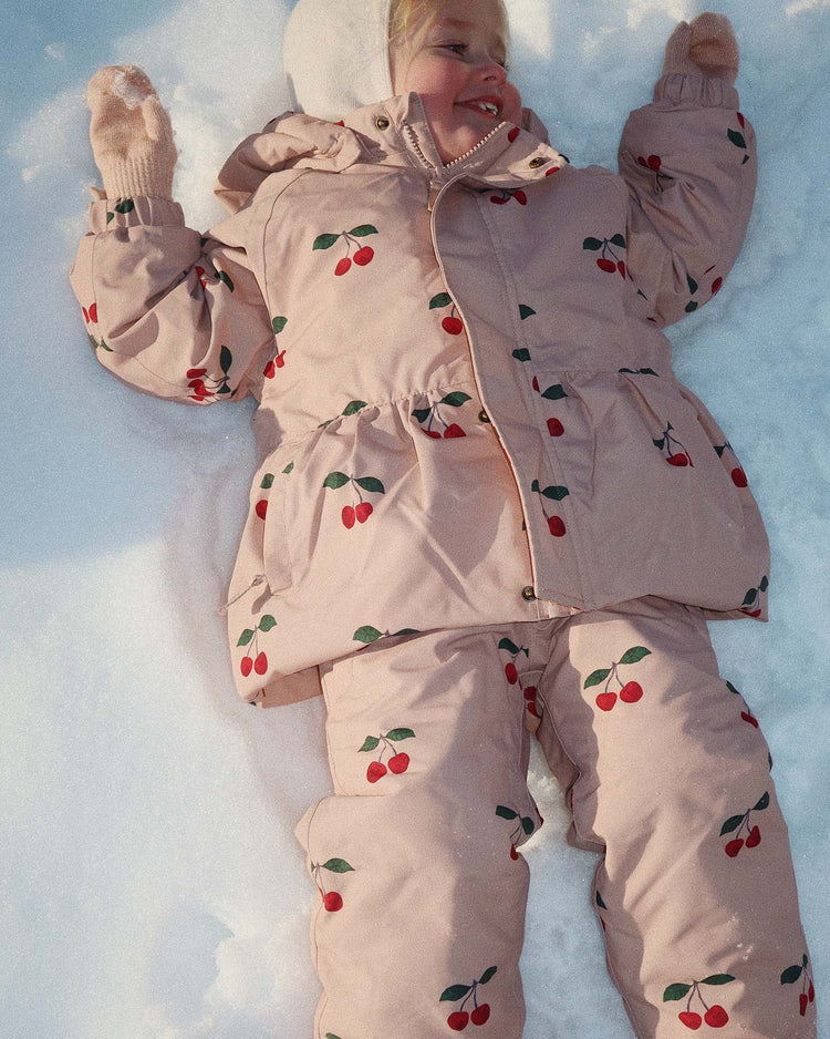 Little konges sløjd kids mismou frill jacket in ma grande cerise blush