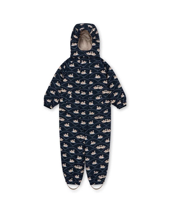 Little konges sløjd kids nohr snowsuit in swan eclipse