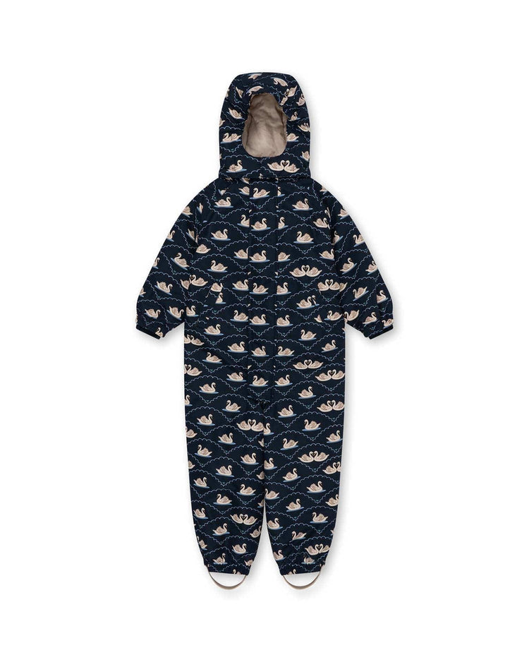 Little konges sløjd kids nohr snowsuit in swan eclipse