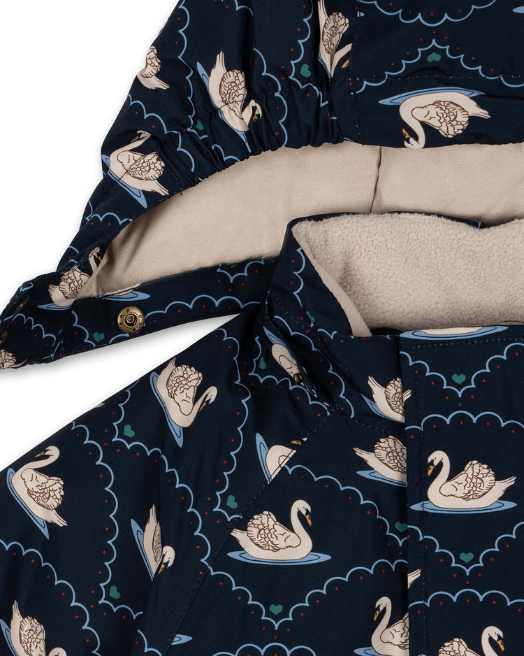 Little konges sløjd kids nohr snowsuit in swan eclipse