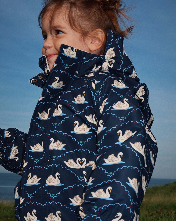 Little konges sløjd kids nohr snowsuit in swan eclipse