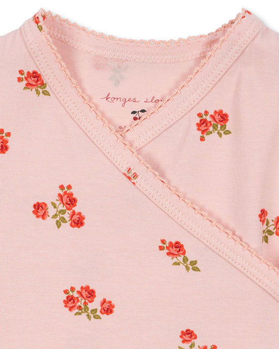 Little konges sløjd baby organic newborn onesie in rosa pink