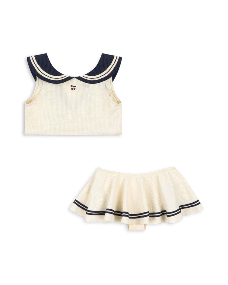 Little konges sløjd kids sailor bikini in seedpearl