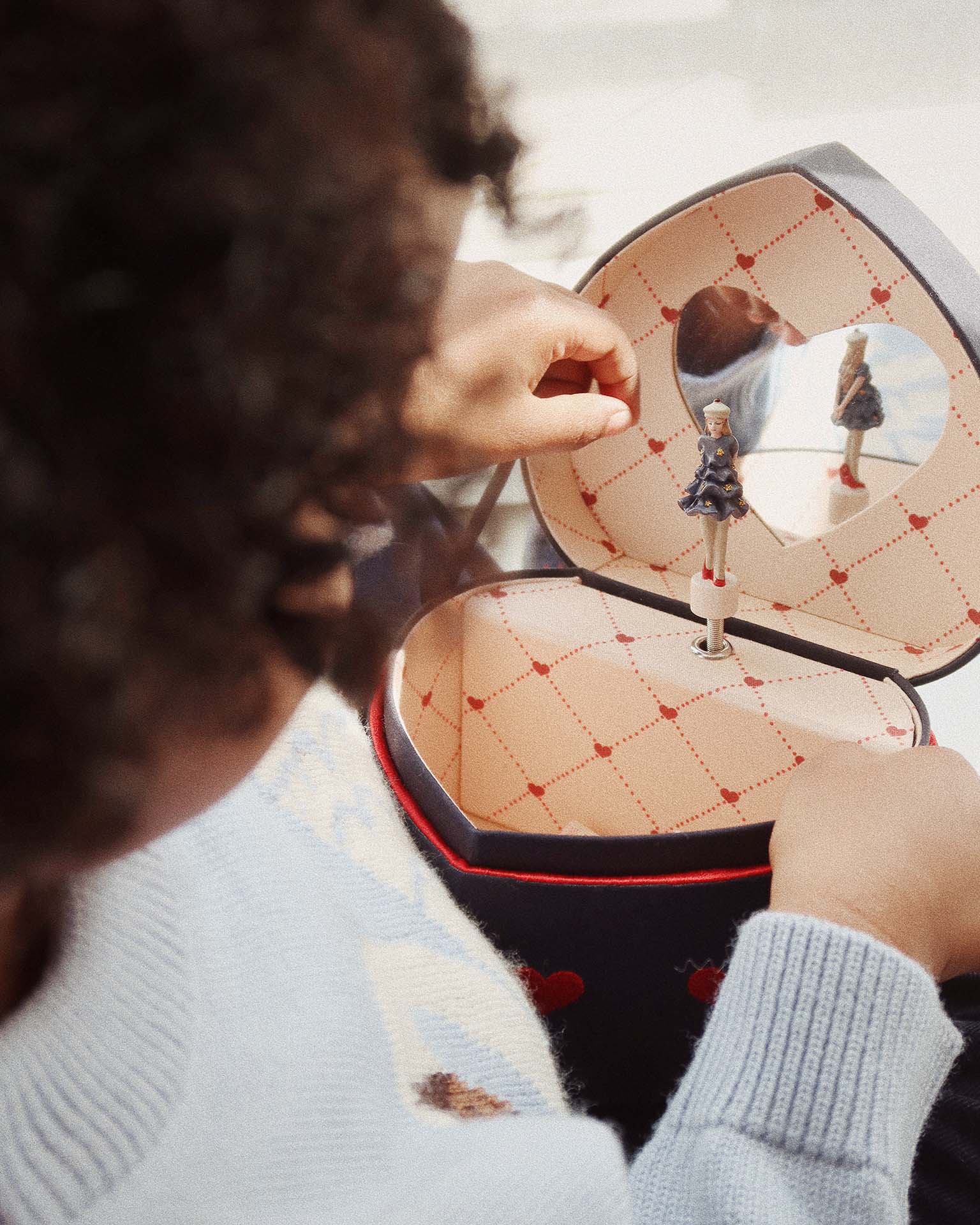 kongessloid オルゴール トレジャーボックス konges sløjd treasure box in heart navy at Little