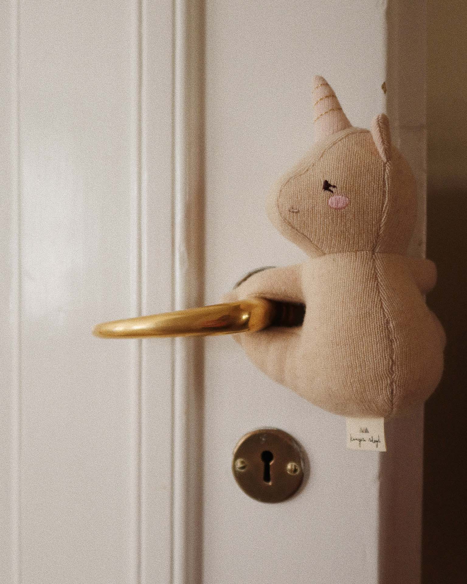 Little konges sløjd home unicorn knit door stopper