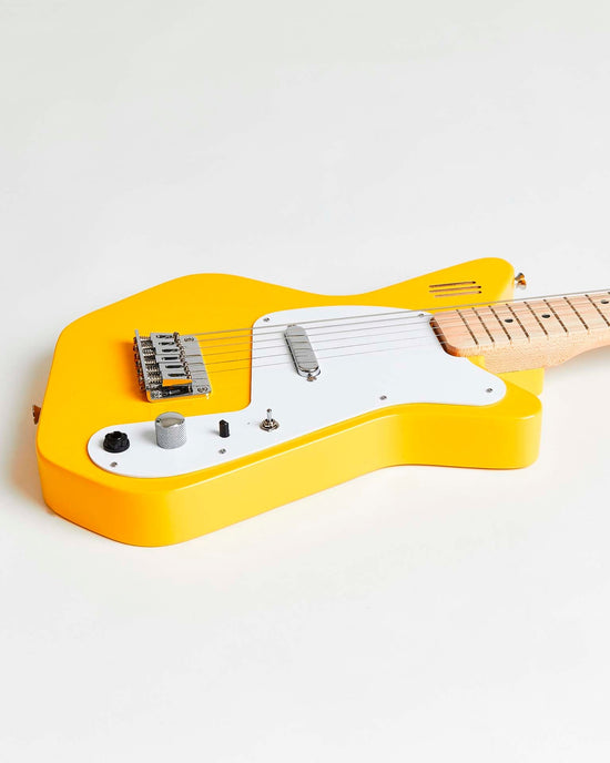 Little loog guitars play loog pro VI electric with built-in amp in yellow