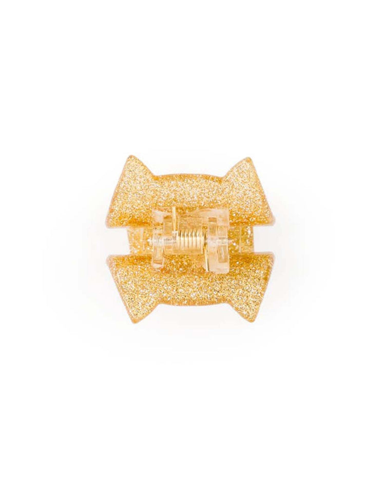 Little luciole et petit pois accessories mini cat clip in gold glitter