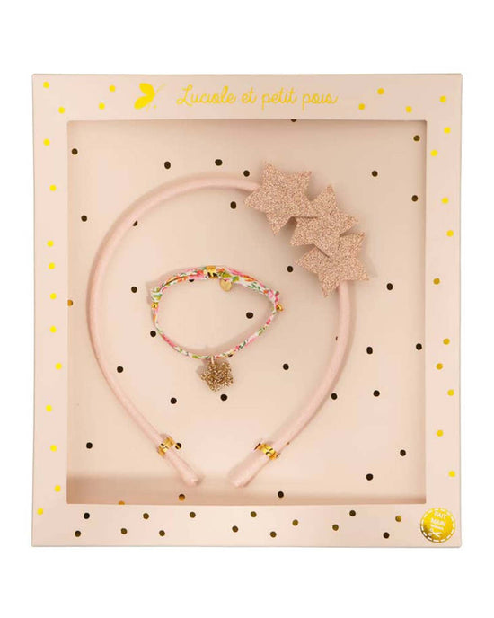 Little luciole et petit pois accessories star headband + liberty bracelet set