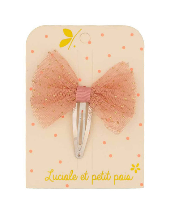 Little luciole et petit pois accessories tutu hair clip in old pink