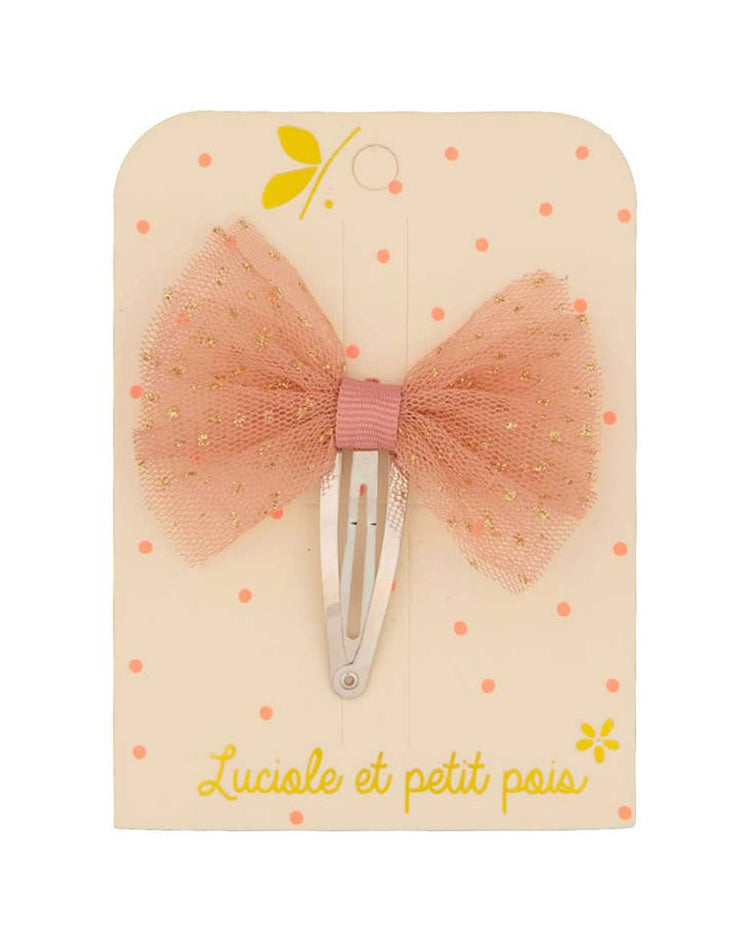 Little luciole et petit pois accessories tutu hair clip in old pink
