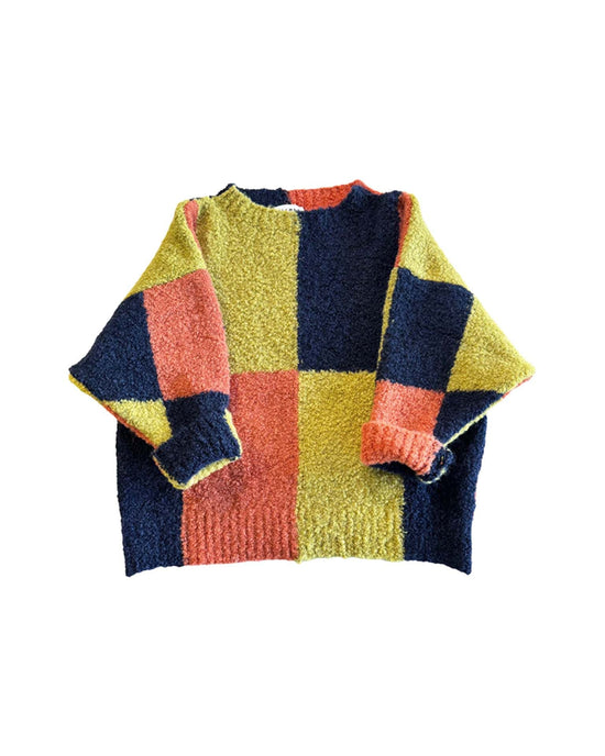 Little mabli baby corneli wool pullover in paint palette