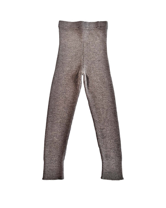 Little mabli baby sylfaen rib wool leggings in morel