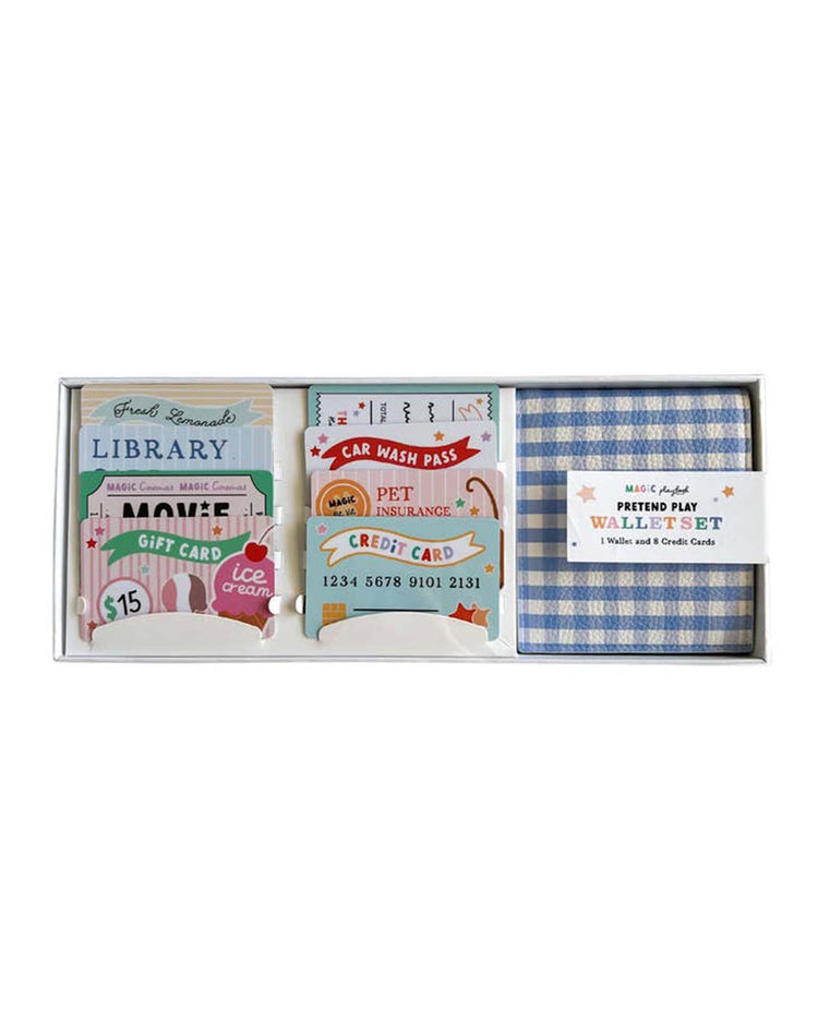 Little magic playbook Paper + Party pretend play wallet + credit card set