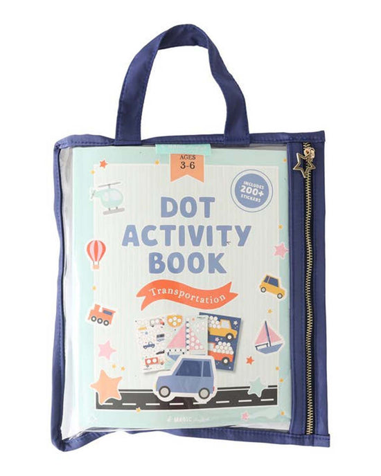 Little magic playbook Paper + Party transportation dot activity kit