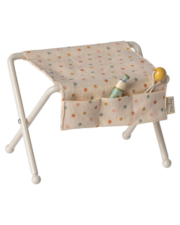 Little maileg play baby mouse nursery table in off white