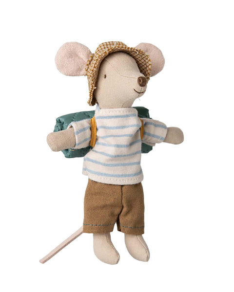 maileg big brother hiker mouse - stripes play at Little
