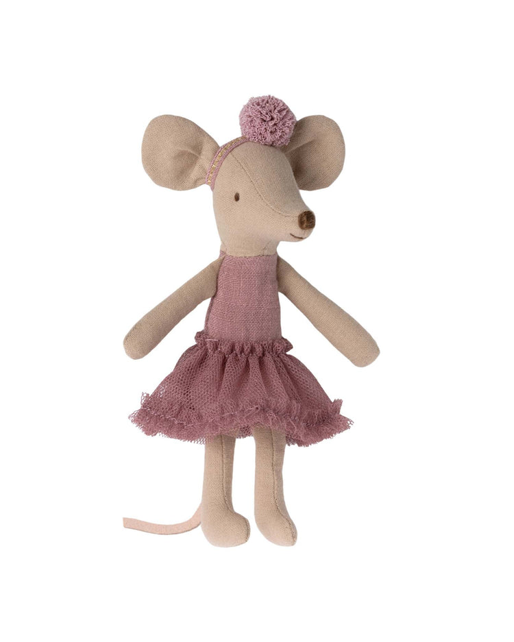 Little maileg play big sister ballerina mouse in heather