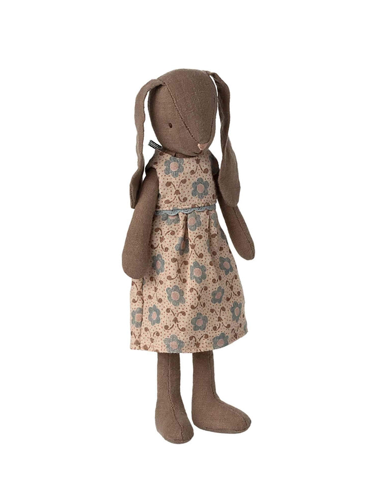 Little maileg play bunny, size 2 - brown dress