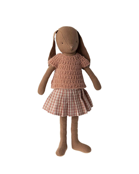 Little maileg play bunny size 3 in knitted shirt + skirt