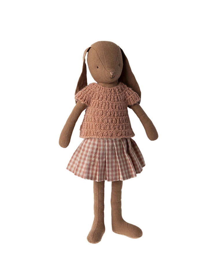 Little maileg play bunny size 3 in knitted shirt + skirt