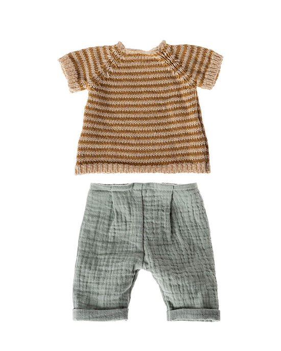 Little maileg play knitted shirt + pants in size 3