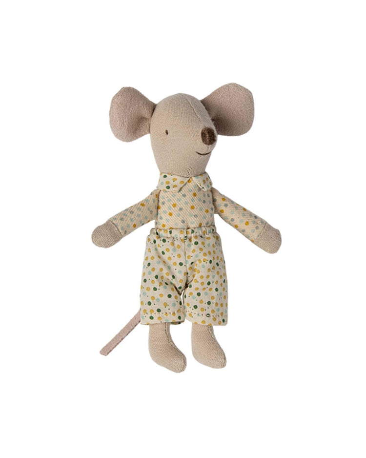 Little maileg play little brother mouse in matchbox polka dots
