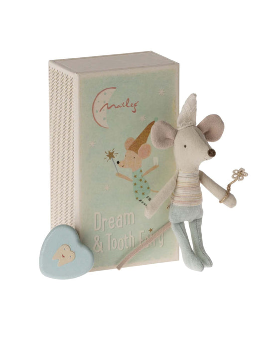 Little maileg play little brother tooth fairy mouse in matchbox