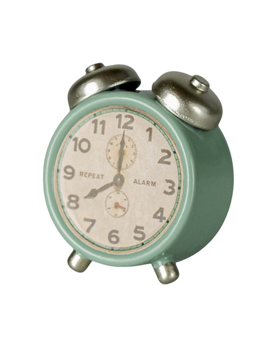 Little maileg play mouse alarm clock in mint