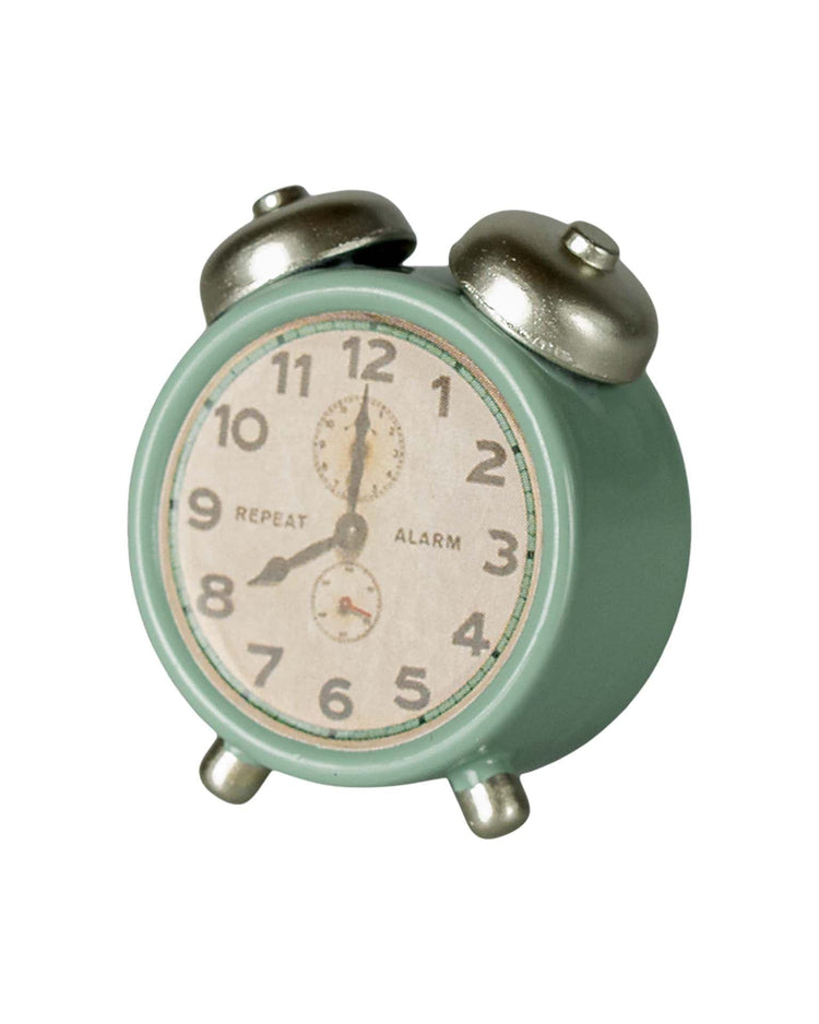 Little maileg play mouse alarm clock in mint