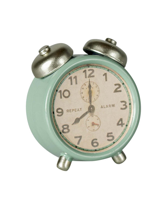 Little maileg play mouse alarm clock in mint