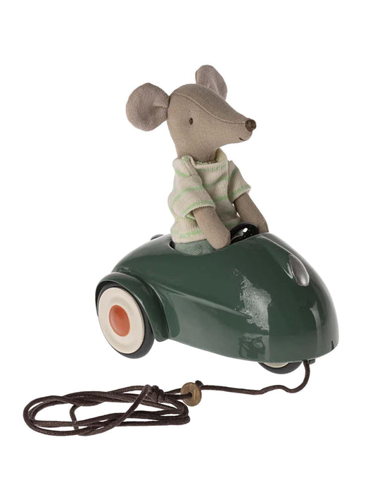 Little maileg play mouse car in dark green