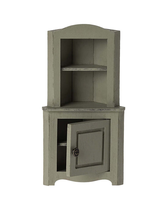 Little maileg play mouse corner cabinet in light green