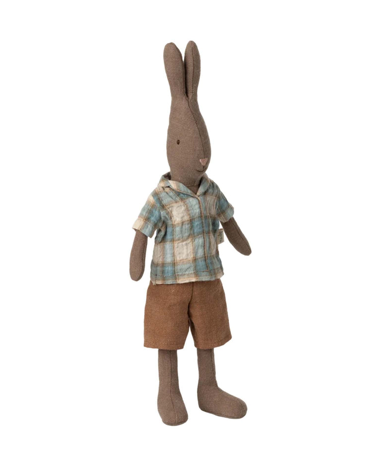 Little maileg play rabbit, size 2 - brown shirt and shorts