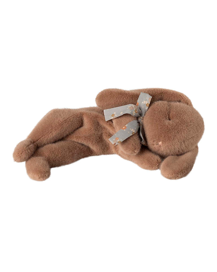 Little maileg play small sleeping bunny plush in soft brown