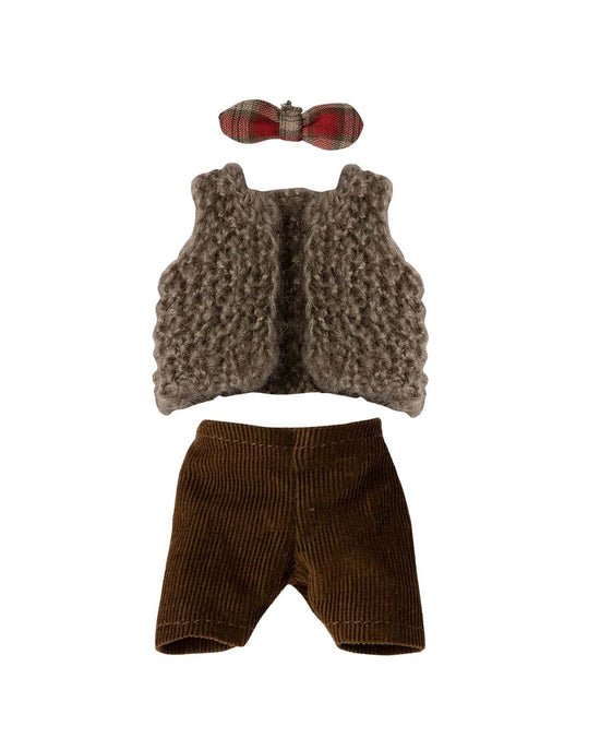 Little maileg play vest, pants + bowtie for grandpa mouse