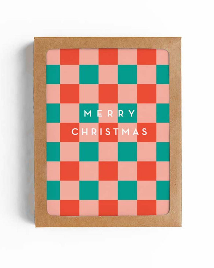 Little mellowworks Party christmas checkerboard card set of 6