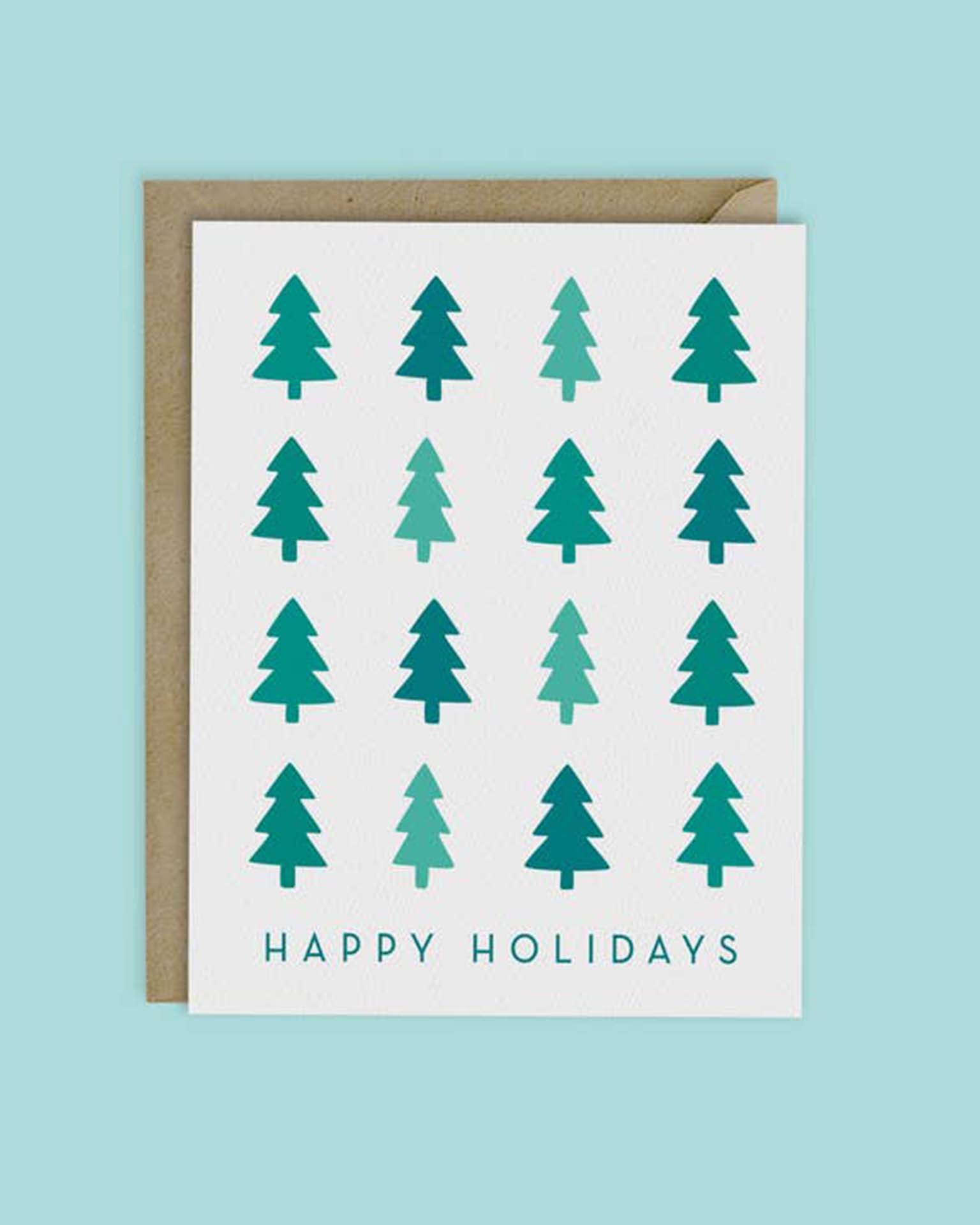 Little mellowworks Party christmas trees happy holidays card
