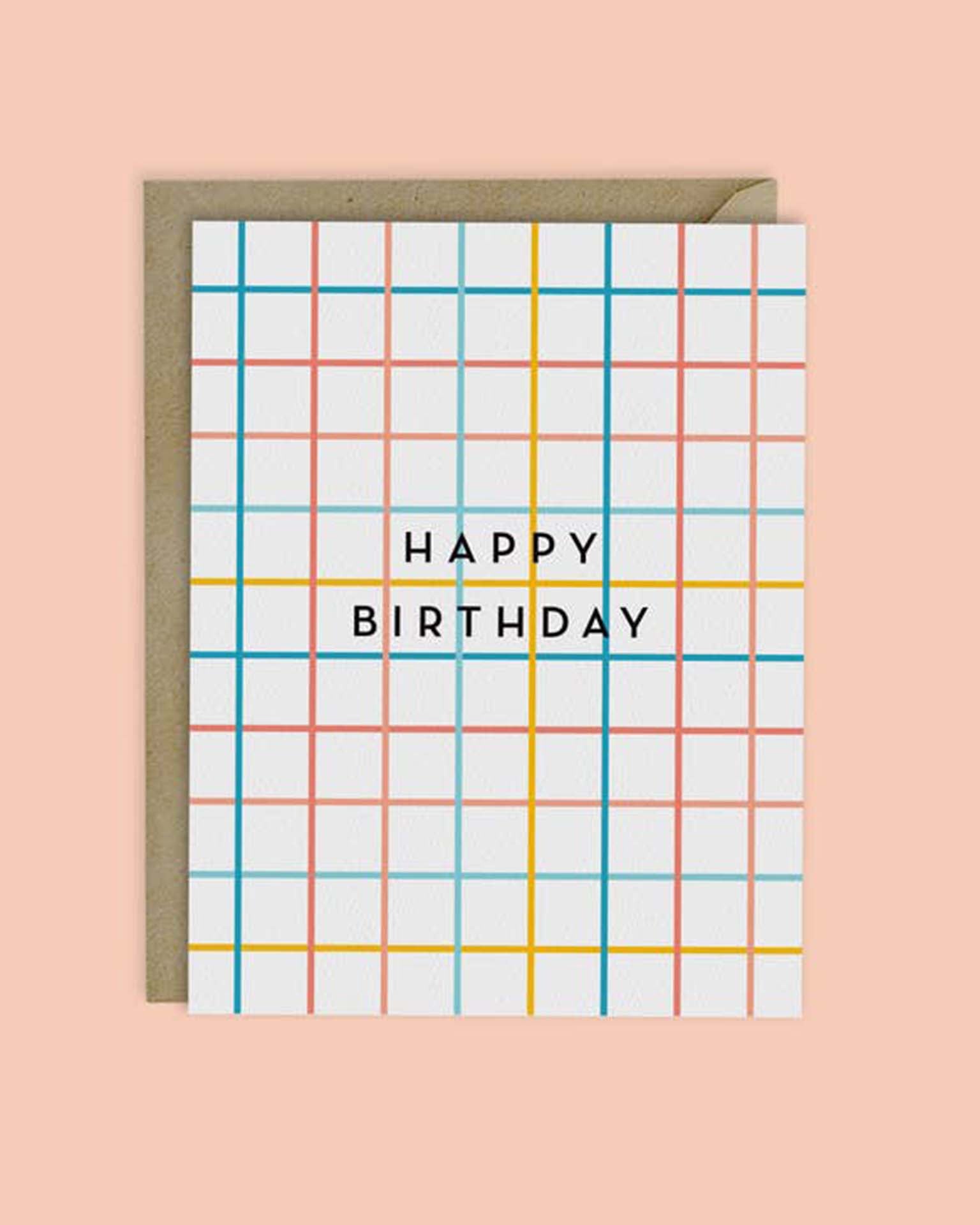 Little mellowworks Party colorful grid happy birthday card