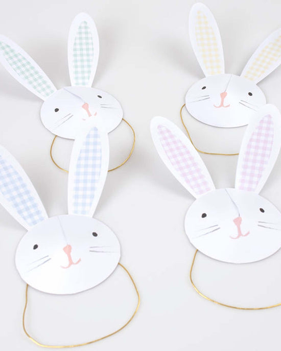Little meri meri paper+party bunny party hats