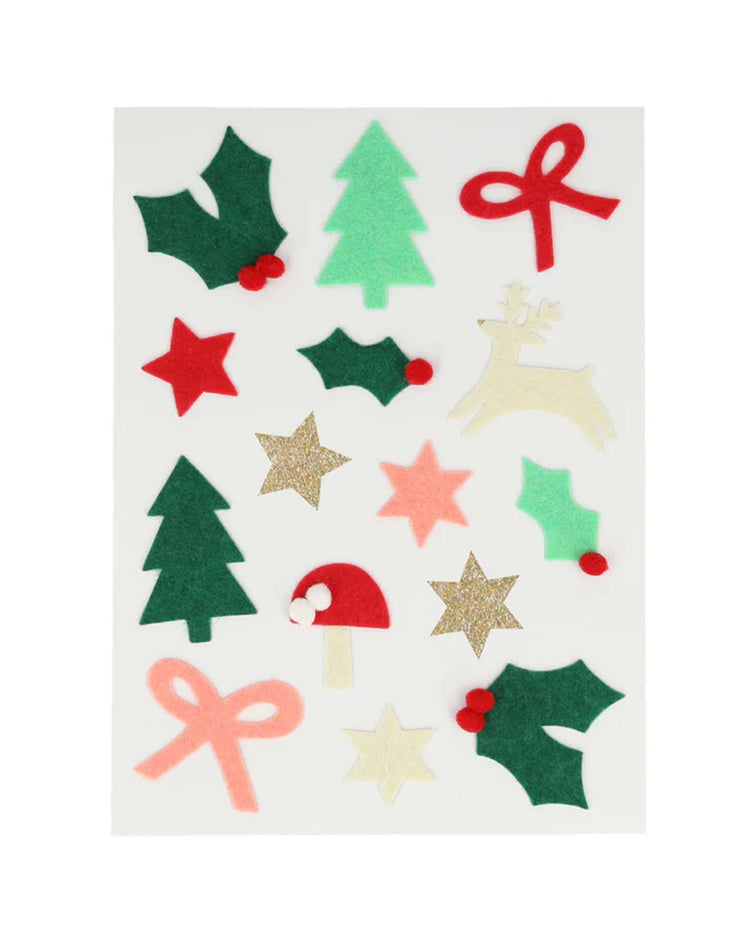 Little meri meri party felt christmas icon stickers